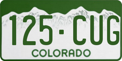 CO license plate 125CUG