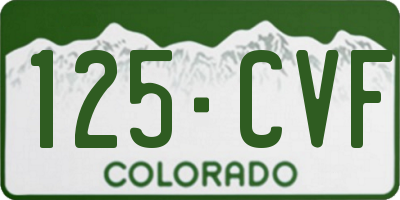 CO license plate 125CVF