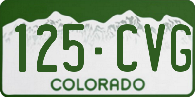 CO license plate 125CVG