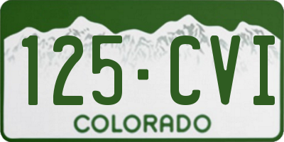 CO license plate 125CVI