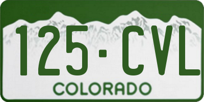 CO license plate 125CVL