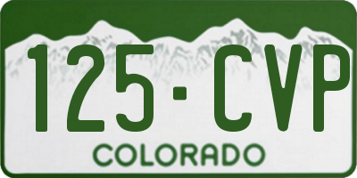 CO license plate 125CVP