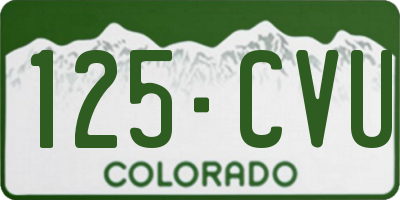 CO license plate 125CVU