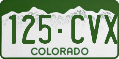 CO license plate 125CVX