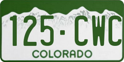 CO license plate 125CWC