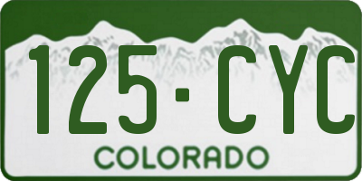 CO license plate 125CYC