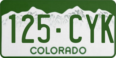 CO license plate 125CYK