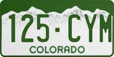 CO license plate 125CYM