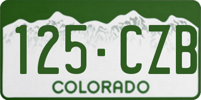 CO license plate 125CZB