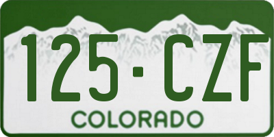 CO license plate 125CZF