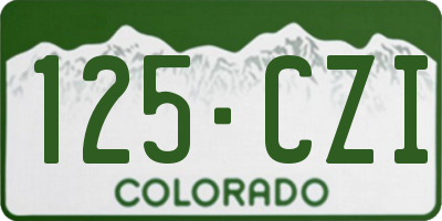 CO license plate 125CZI