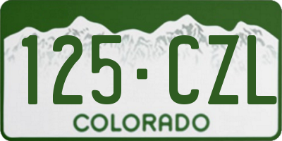 CO license plate 125CZL