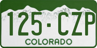 CO license plate 125CZP