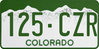 CO license plate 125CZR