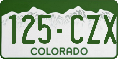 CO license plate 125CZX