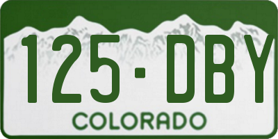 CO license plate 125DBY