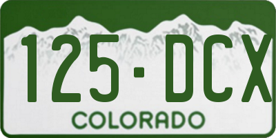 CO license plate 125DCX
