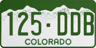 CO license plate 125DDB