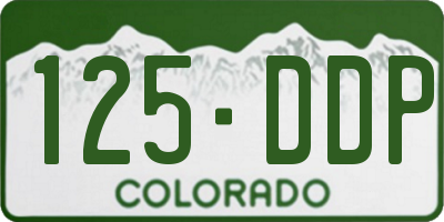 CO license plate 125DDP
