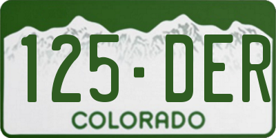 CO license plate 125DER