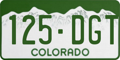 CO license plate 125DGT