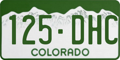 CO license plate 125DHC