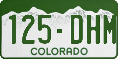 CO license plate 125DHM