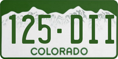 CO license plate 125DII