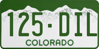 CO license plate 125DIL