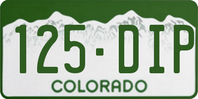 CO license plate 125DIP
