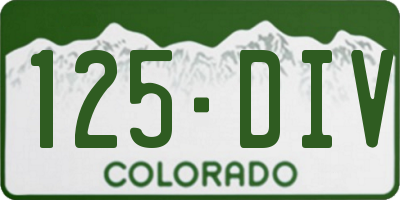 CO license plate 125DIV