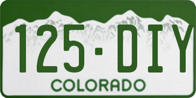 CO license plate 125DIY