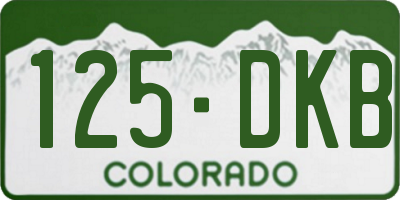 CO license plate 125DKB