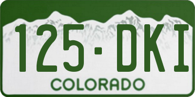 CO license plate 125DKI