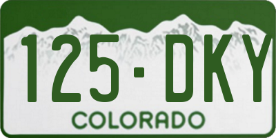 CO license plate 125DKY