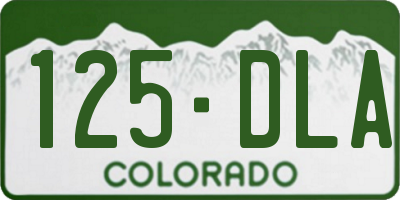 CO license plate 125DLA