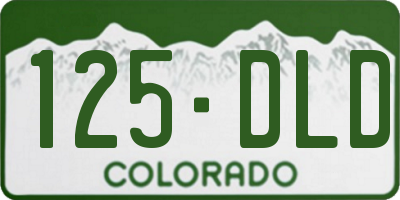 CO license plate 125DLD