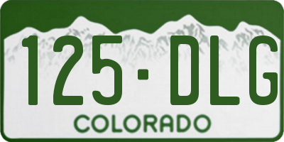 CO license plate 125DLG