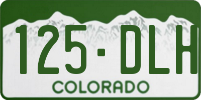 CO license plate 125DLH