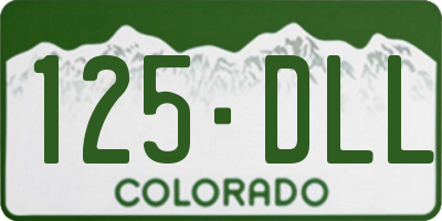 CO license plate 125DLL