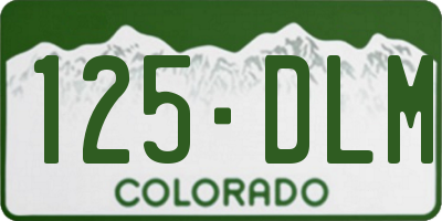 CO license plate 125DLM