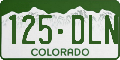 CO license plate 125DLN