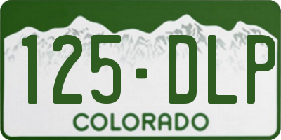 CO license plate 125DLP