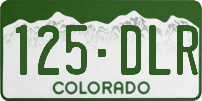 CO license plate 125DLR