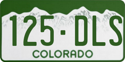 CO license plate 125DLS
