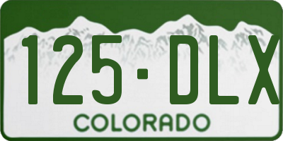 CO license plate 125DLX
