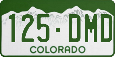 CO license plate 125DMD