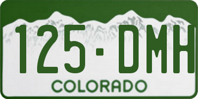 CO license plate 125DMH