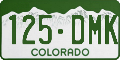 CO license plate 125DMK