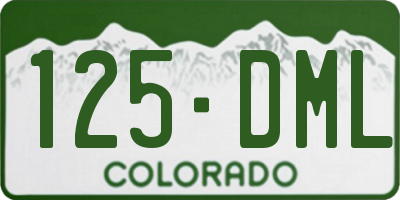 CO license plate 125DML
